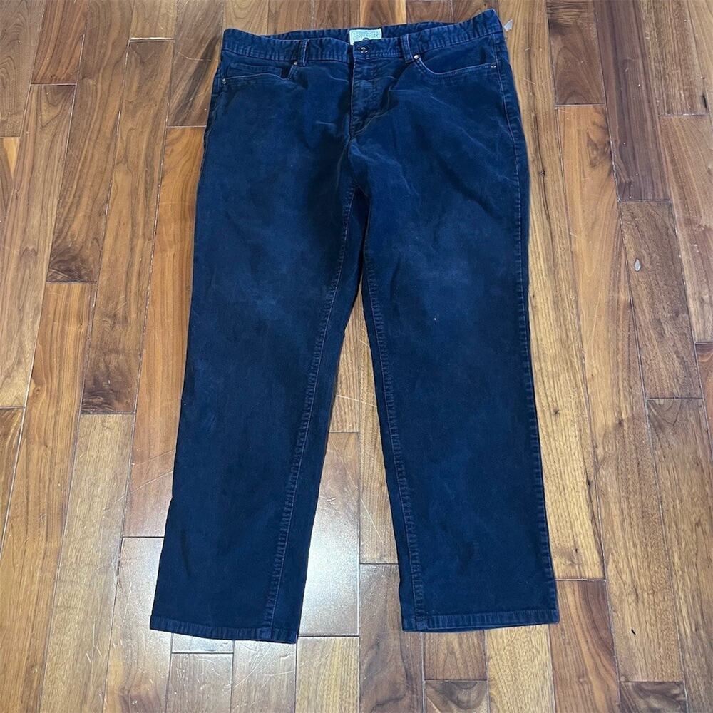 Copper & Oak Men's Corduroy Pants 38x30 Black Straight Leg Stretch